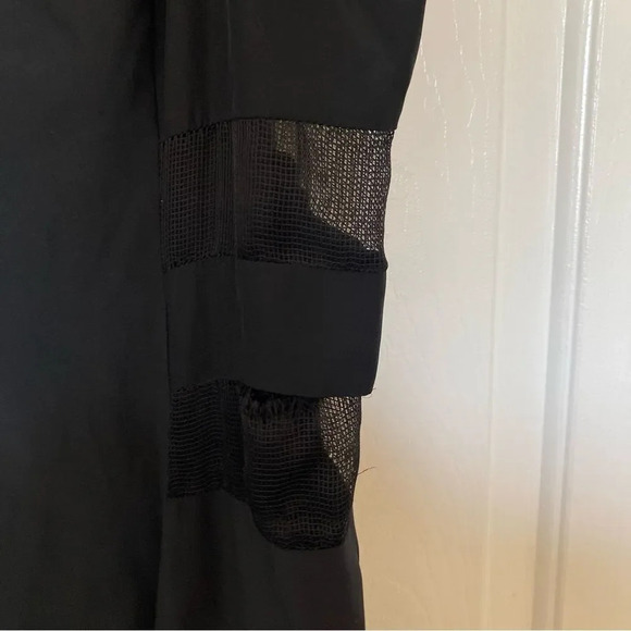 AMANDA UPRICHARD Revolve Silk Mesh Panels Sleeveless Black Sheath Dress Large - Picture 7 of 8
